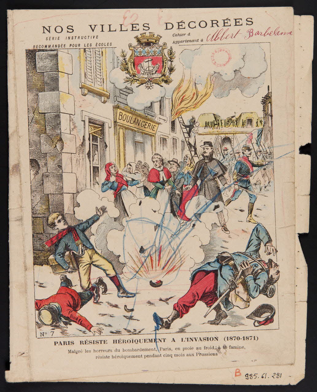 estampe PARIS RESISTE HEROÏQUEMENT A L'INVASION (1870-1871) 1985.61.281 Photo