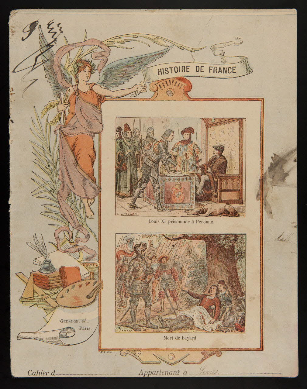 estampe HISTOIRE DE FRANCE  Louis XI prisonnier à Péronne  Mort de Bayard 1985.61.297 Photo
