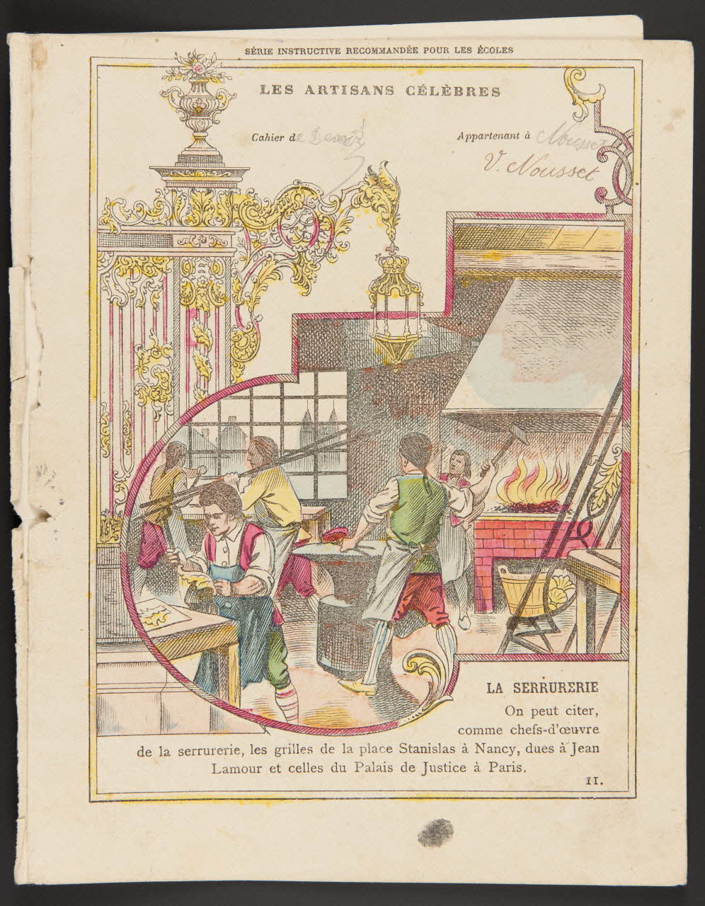 estampe LES ARTISANS CELEBRES  LA SERRURERIE 1985.61.3 Photo