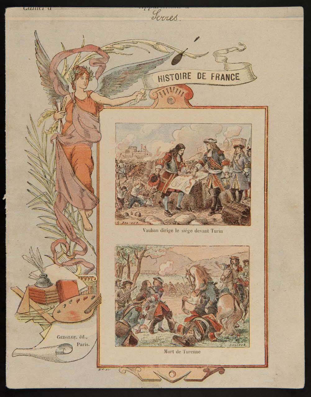 estampe HISTOIRE DE FRANCE  Vauban dirige le siège devant Turin  Mort de Turenne 1985.61.300 Photo