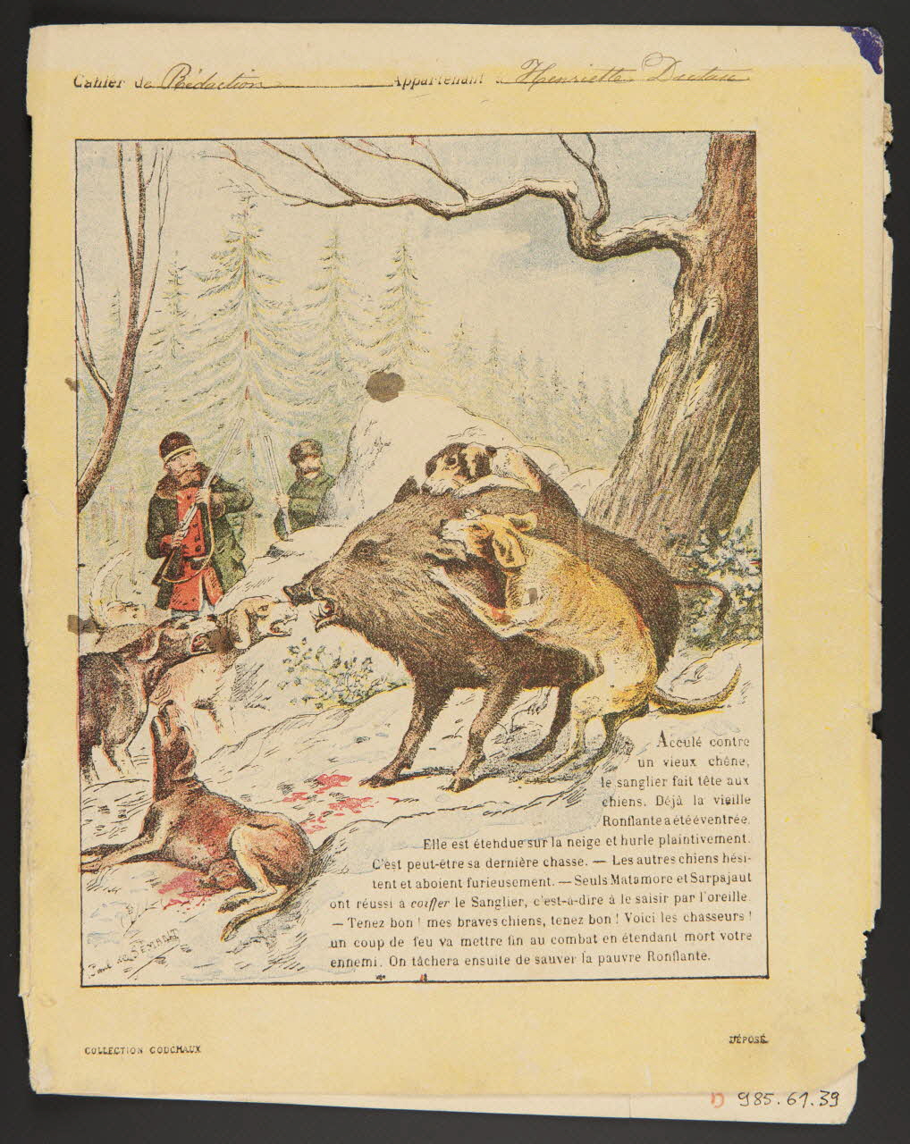 estampe Chasse au sanglier 1985.61.39 Photo