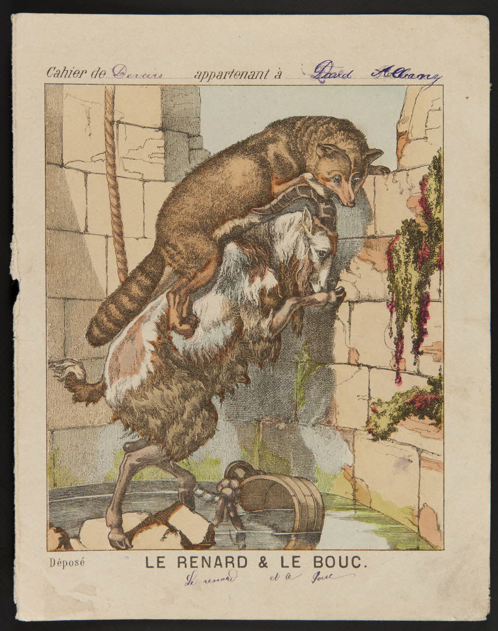 estampe LE RENARD & LE BOUC. 1985.61.47 Photo