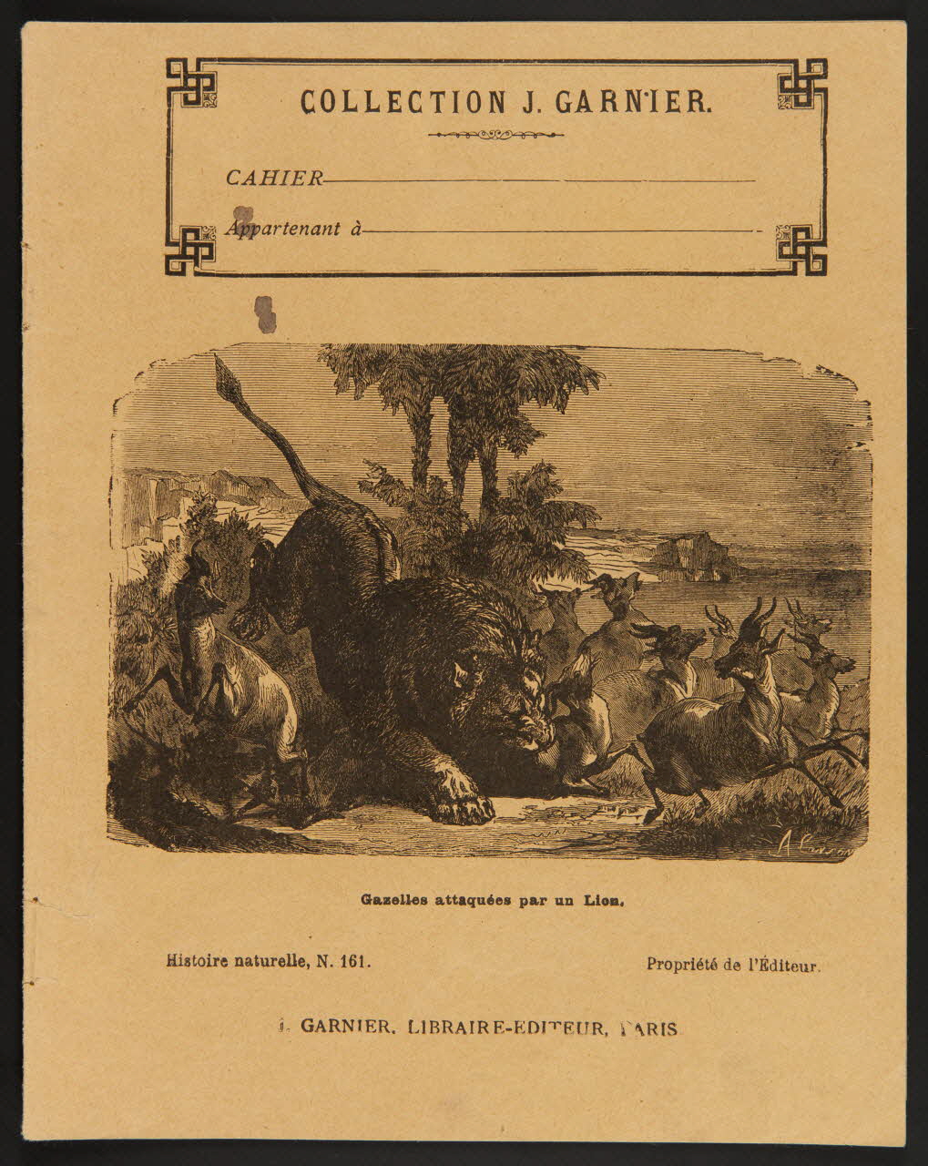estampe Gazelles attaquées par un Lion. 1985.61.48 Photo