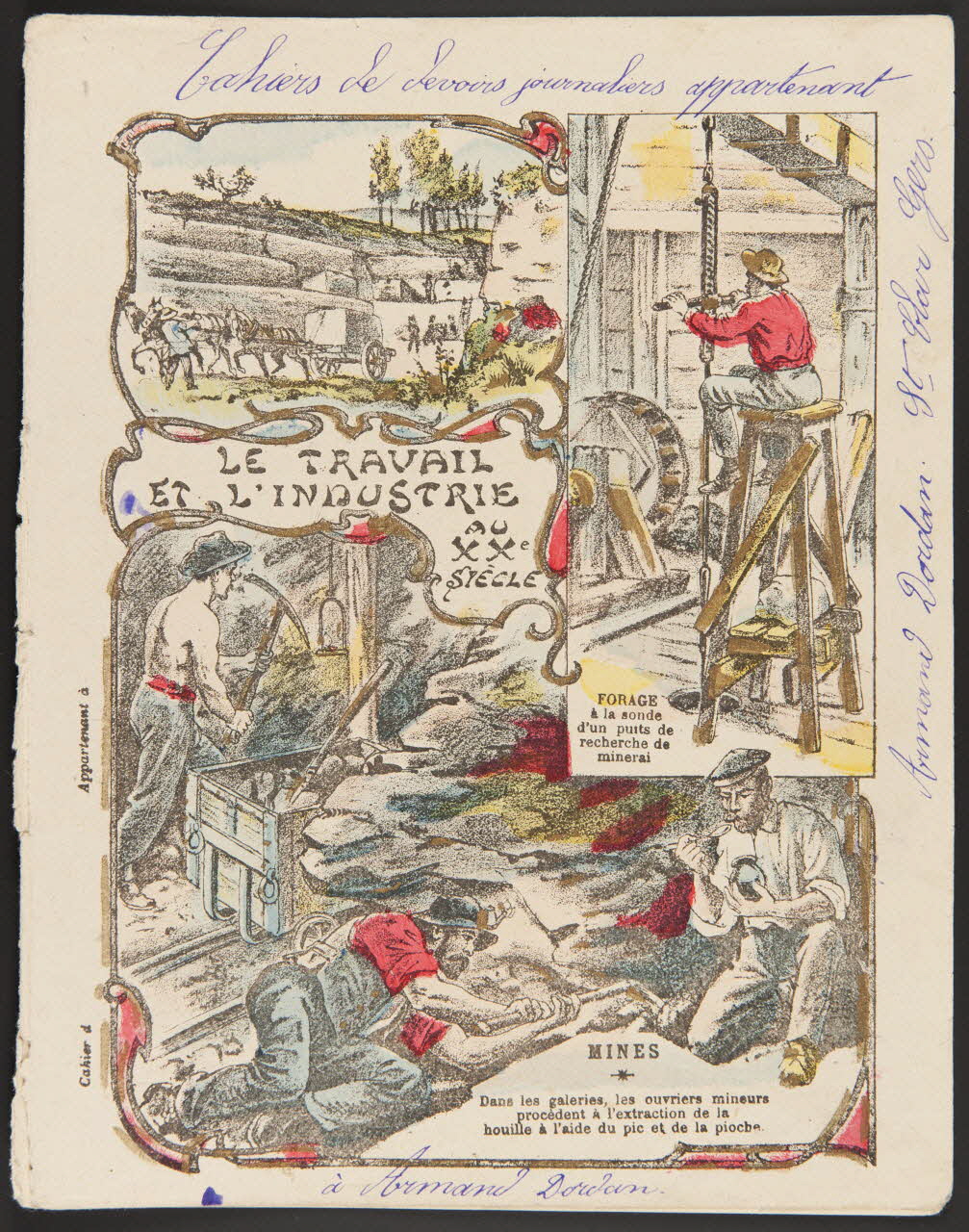 estampe LE TRAVAIL  ET L'INDUSTRIE  AU  XXe  SIECLE  MINES 1985.61.5 Photo
