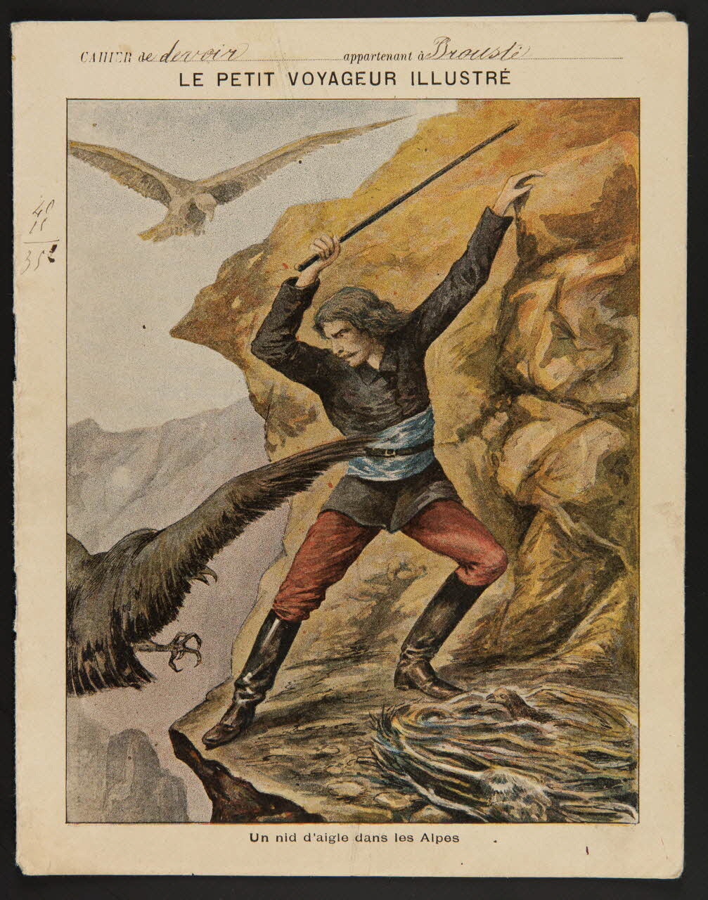 estampe Un nid d'aigle dans les Alpes 1985.61.67 Photo