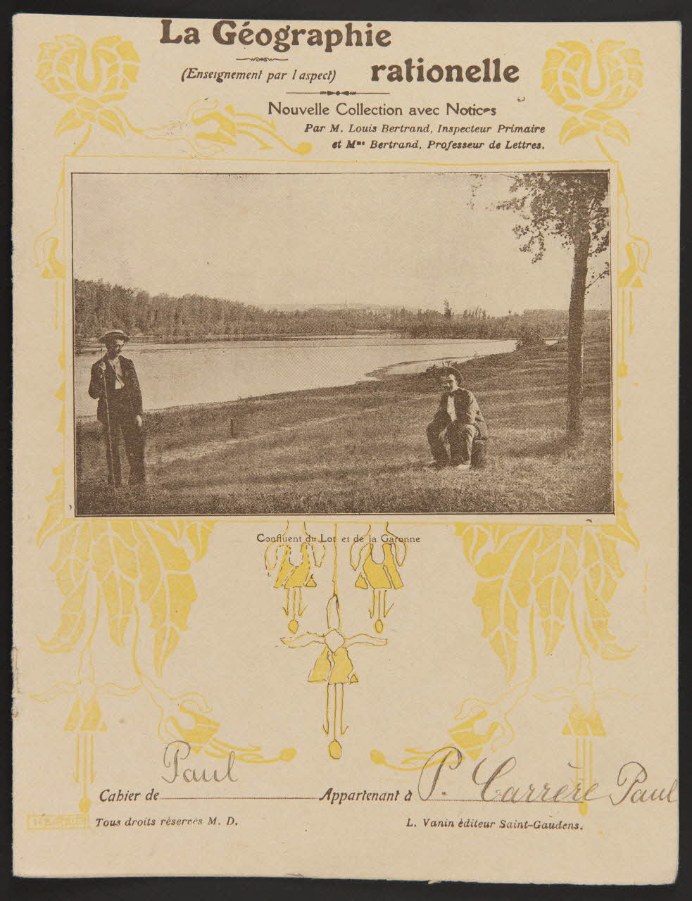 estampe La Géographie  rationelle  Confluent du Lot et de la Garonne 1985.61.88 Photo