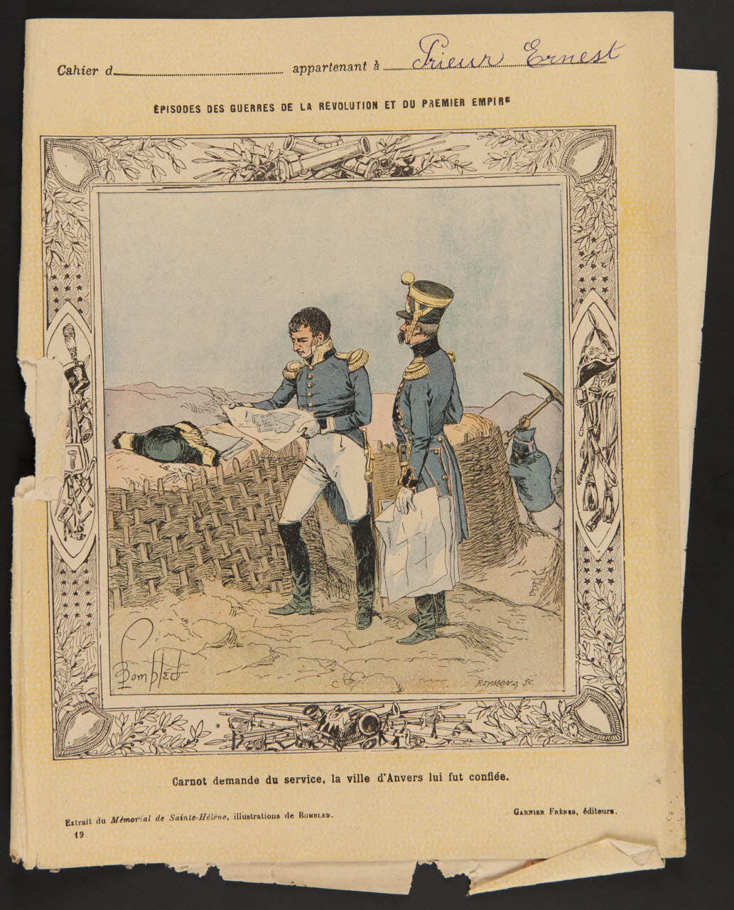 estampe Carnot demande du service, la ville d'Anvers lui fut confiée. 1985.61.93 Photo