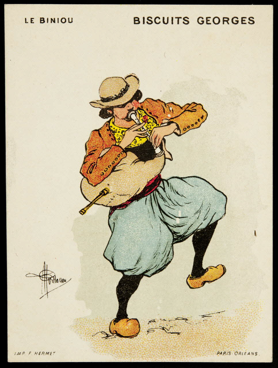 Guillaume ; Hermet Félix carte réclame chromo Paris 1920 1995.1.1059.1 Photo