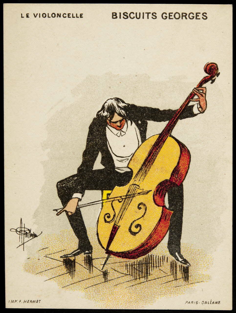 Guillaume ; Hermet Félix carte réclame chromo Paris 1920 1995.1.1059.10 Photo