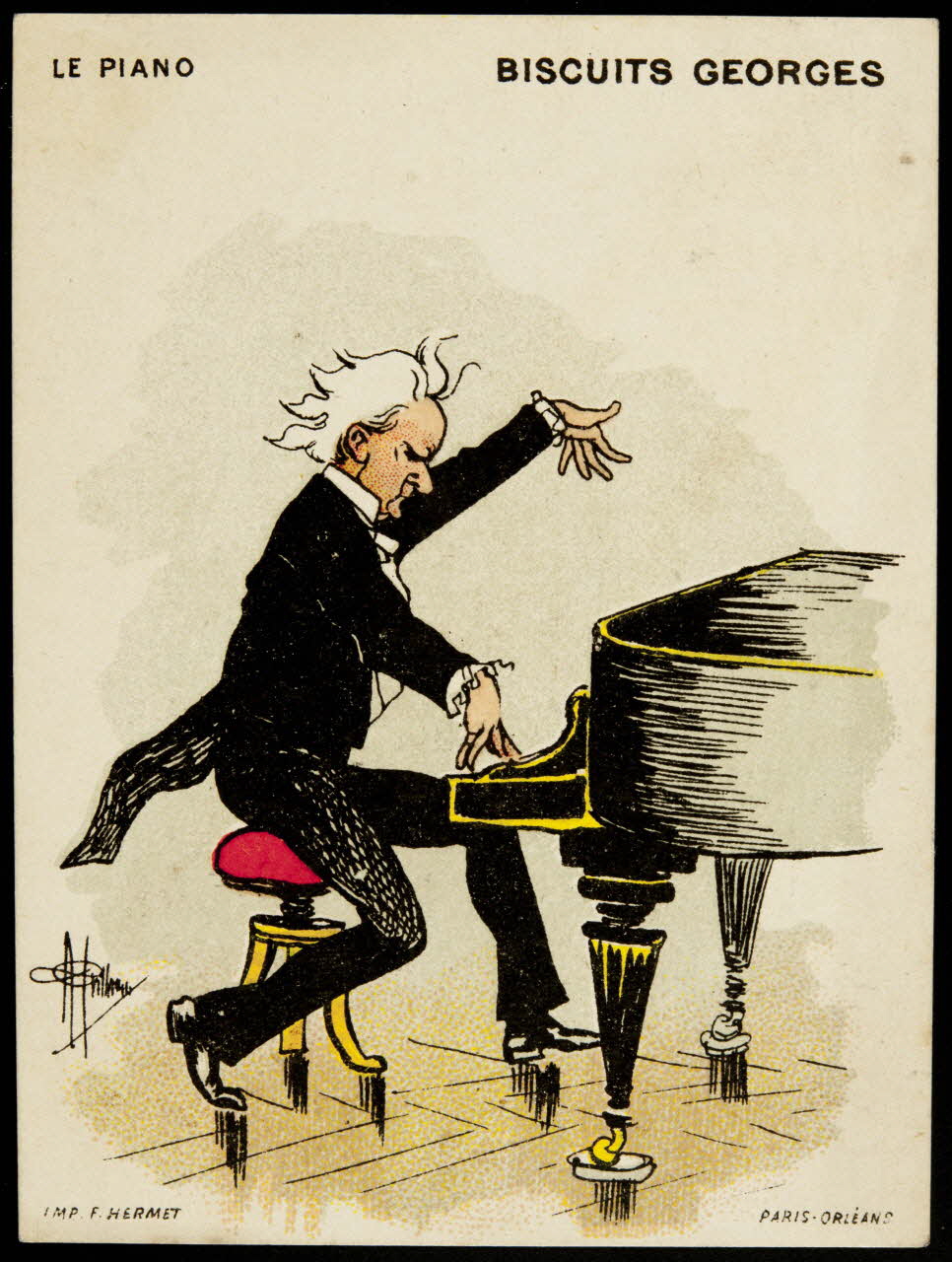 Guillaume ; Hermet Félix carte réclame chromo Paris 1920 1995.1.1059.7 Photo