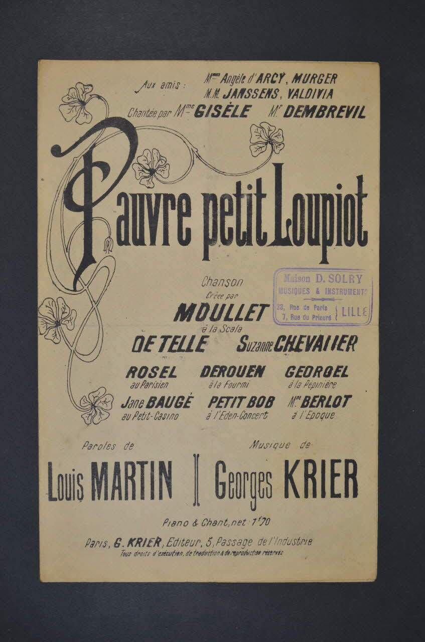 chanson petit format 1966.209.6 Photo Mucem