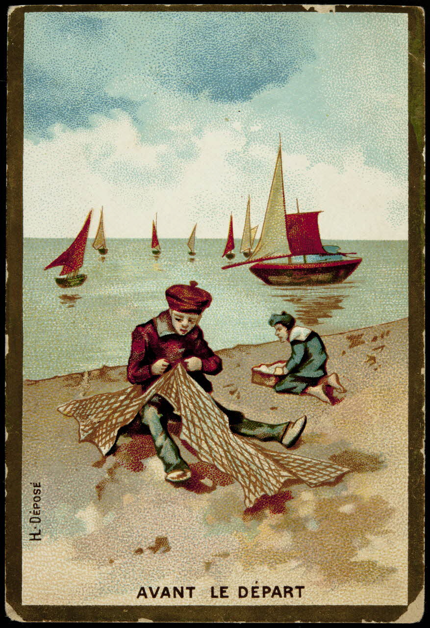 Imprimerie H. Laas carte réclame chromo Paris 1878-1900 1995.1.1107.2 Photo