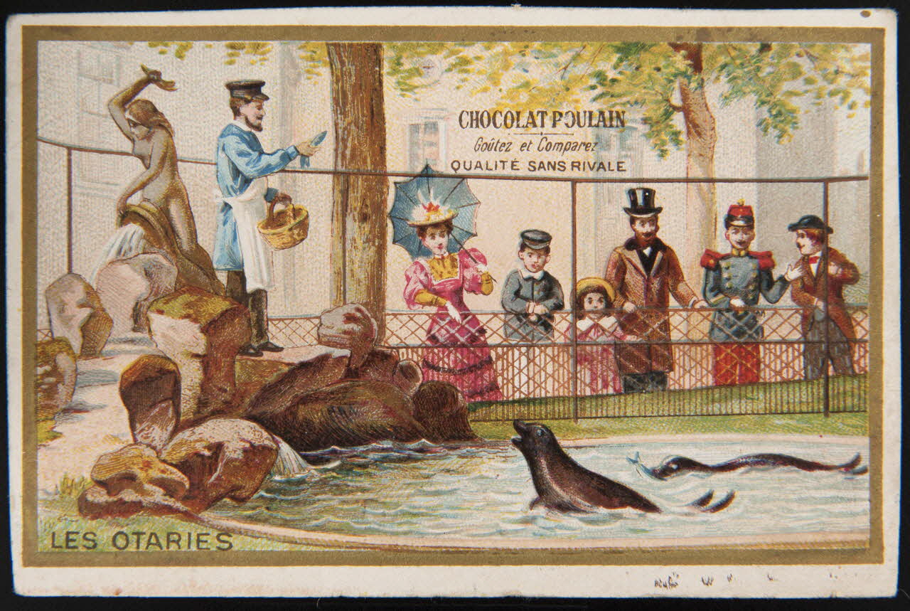 Imprimerie H. Laas ; Poulain carte réclame chromo Paris 1878-1900 1995.1.1114.3 Photo