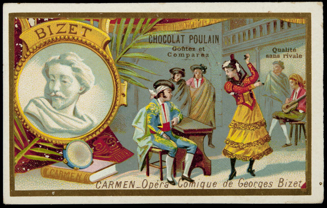 Imprimerie H. Laas ; Poulain carte réclame chromo Paris 1878-1905 1995.1.1132.1 Photo