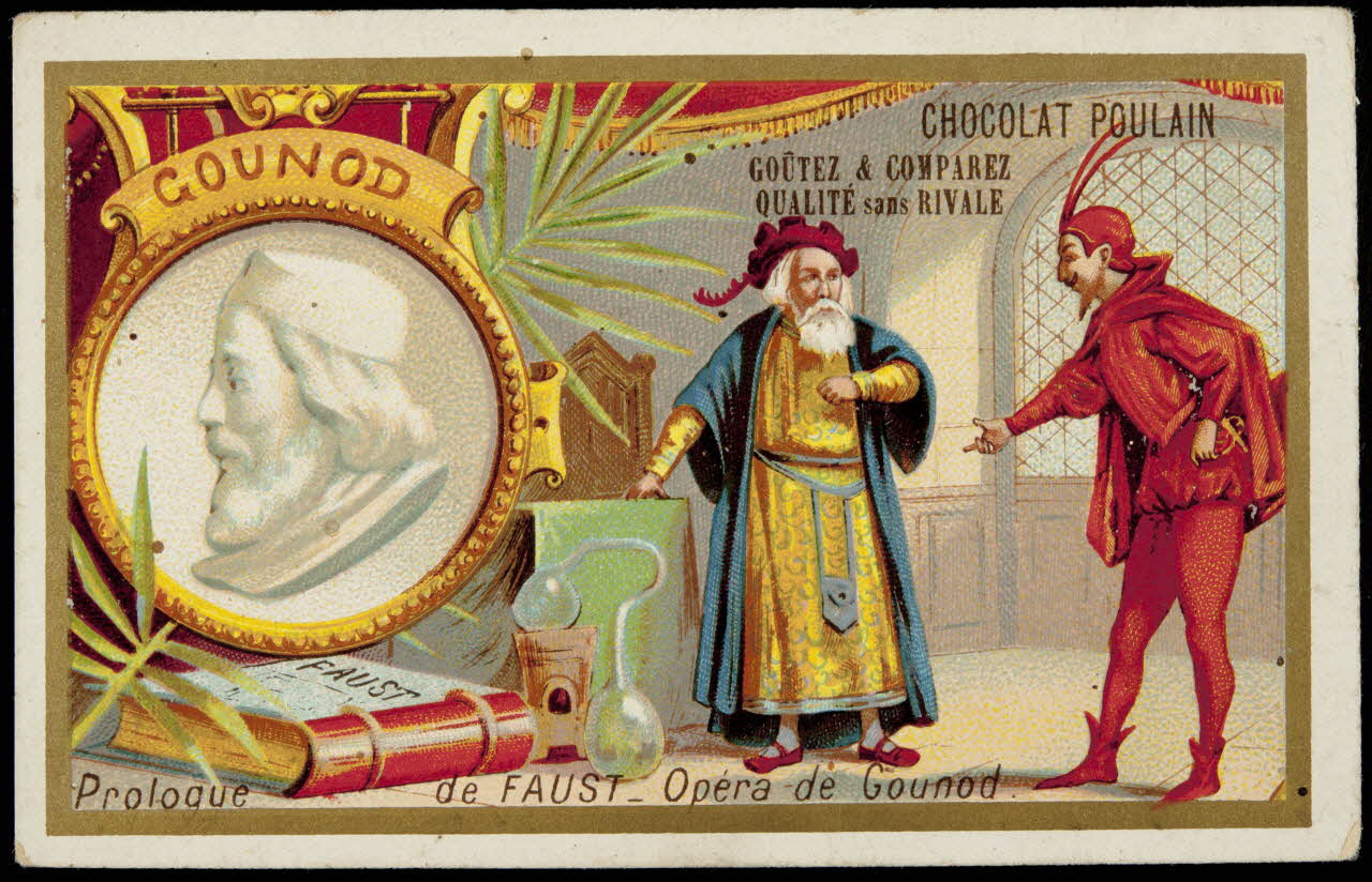 Imprimerie H. Laas ; Poulain carte réclame chromo Paris 1878-1905 1995.1.1132.2 Photo