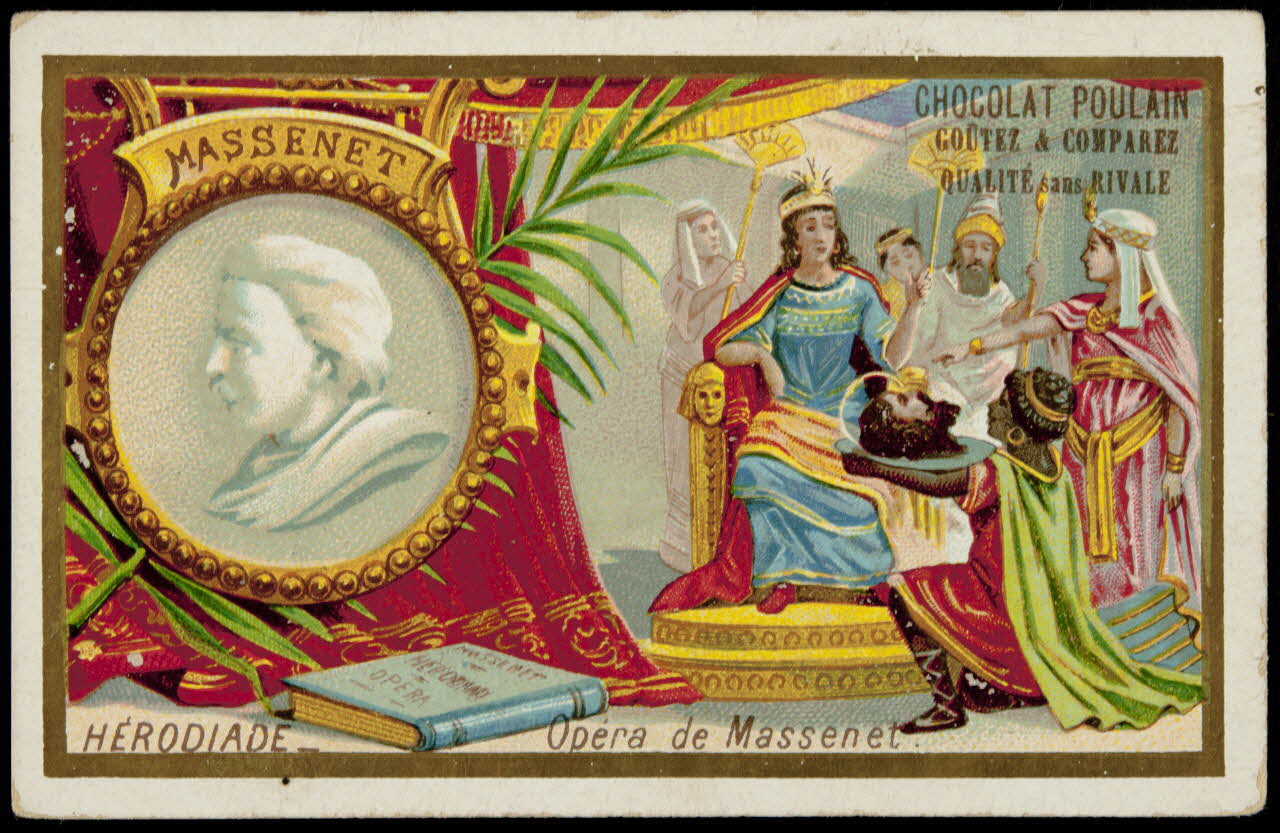 Imprimerie H. Laas ; Poulain carte réclame chromo Paris 1878-1905 1995.1.1132.3 Photo