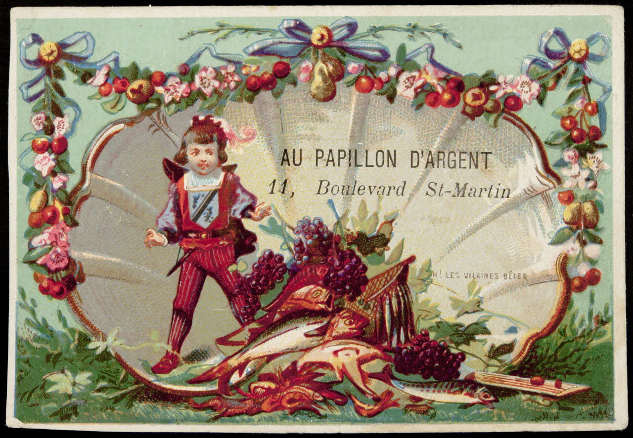 Imprimerie H. Laas carte réclame chromo Paris 1878-1900 1995.1.1134.1 Photo