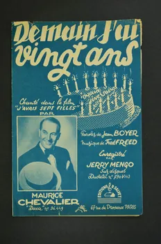 Fred Freed ; Jean Boyer ; Maurice Chevalier ; Paris-Monde; partition de musique petit format 1942 1966.211.10  Photo Mucem