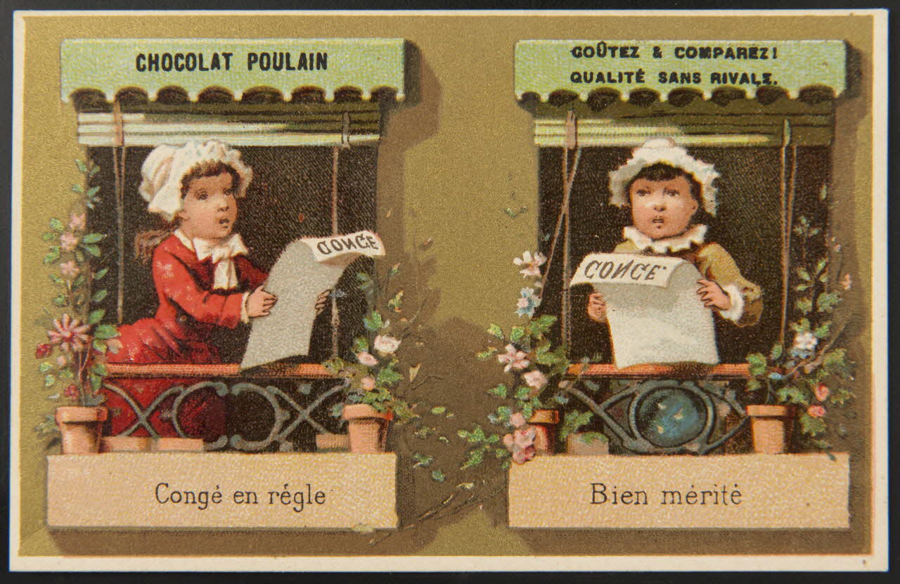Baster & Vieillemard carte réclame chromo Paris 1878-1914 1995.1.119.1 Photo