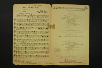 Jacques Battaille-Henri ; Maurice Chevalier ; Yvonne Vallée ; Francis F. Salabert partition de musique petit format 1923 1966.211.2 Photo Mucem