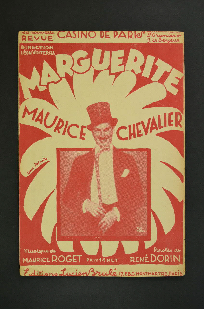 Maurice Roget ; René Dorin ; Maurice Chevalier ; Lucien Brulé partition de musique petit format 1927 1966.211.4 Photo Mucem