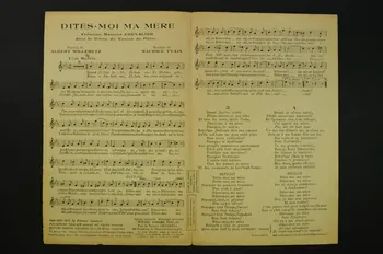 Maurice Yvain ; Albert Willemetz ; Maurice Chevalier partition de musique petit format 1927 1966.211.5  Photo Mucem