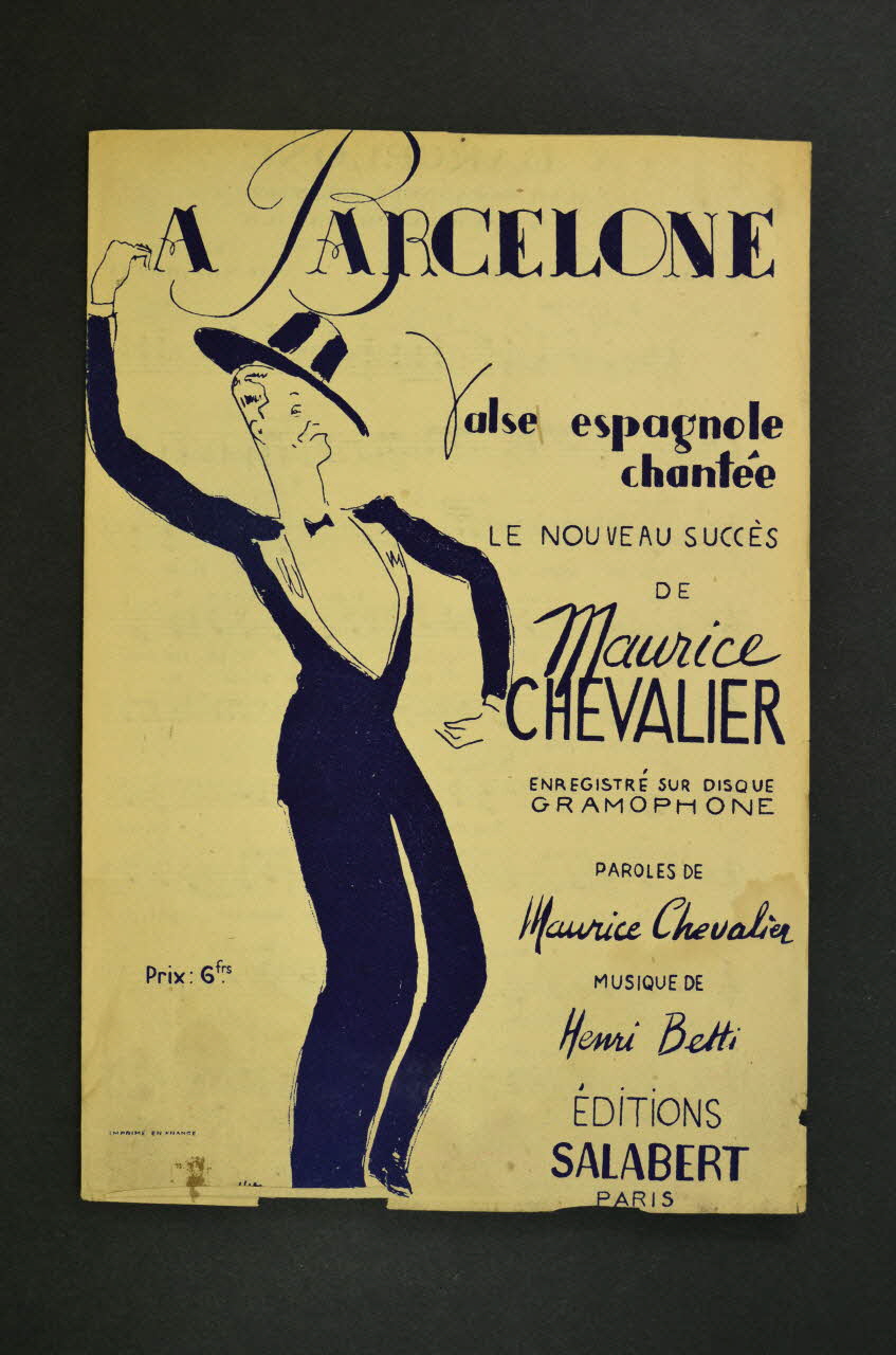 Henri Betti ; Maurice Chevalier ; Francis F. Salabert partition de musique petit format 1941 1966.211.7 Photo Mucem