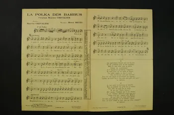 Henri Betti ; Maurice Chevalier ; Paris-Monde; partition de musique petit format 1942 1966.211.9 Photo Mucem