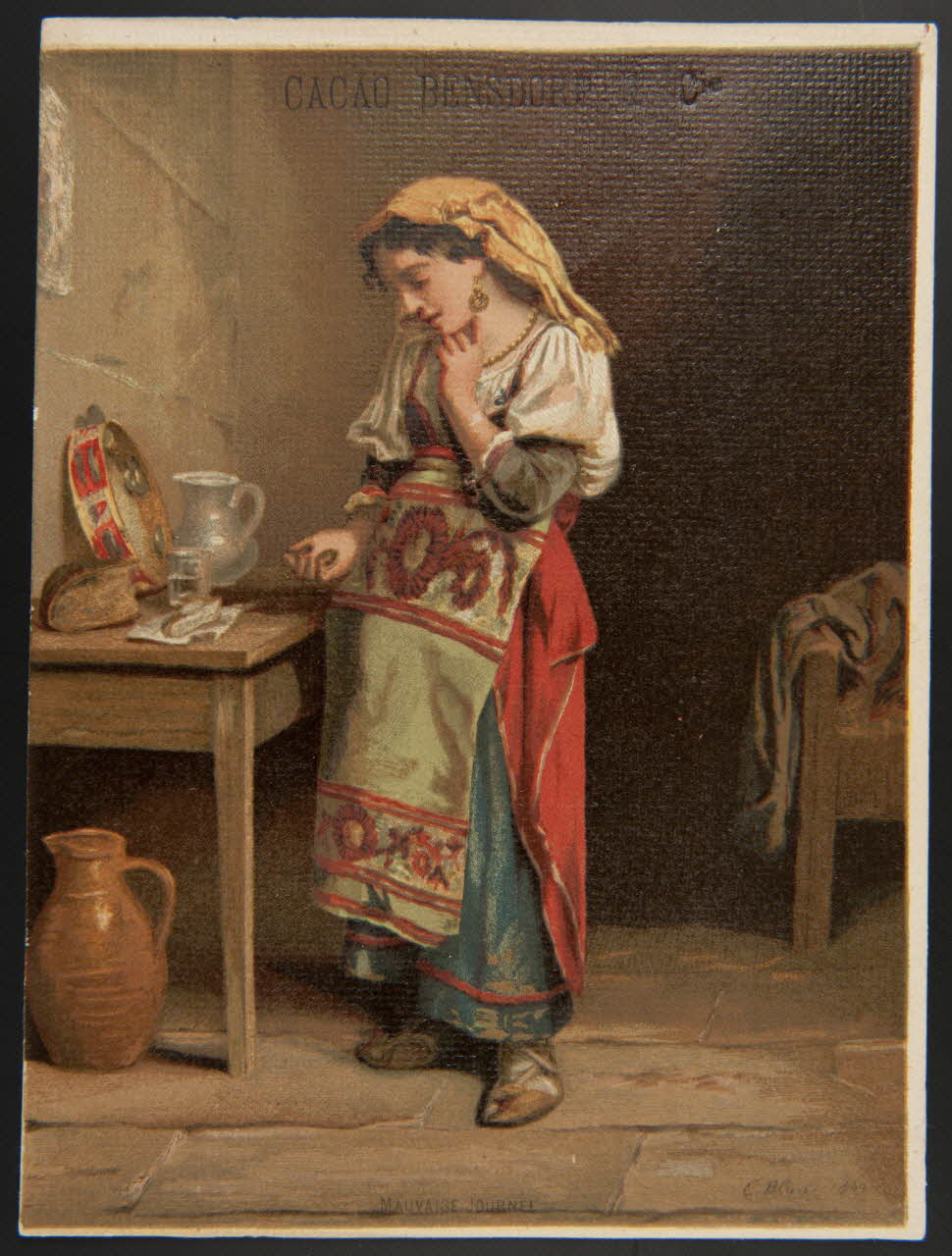 Bourgerie ; Blanc C. carte réclame chromo Paris 1864-1874 1995.1.1330.1 Photo