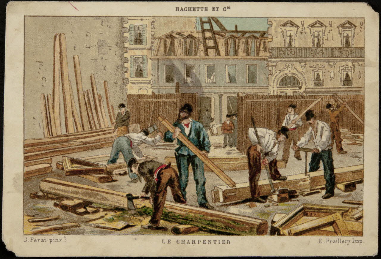 Ferat J. ; Hachette ; Fraillery E. ; Imprimeri carte réclame chromo Paris 1878-1914 1995.1.1386.1 Photo