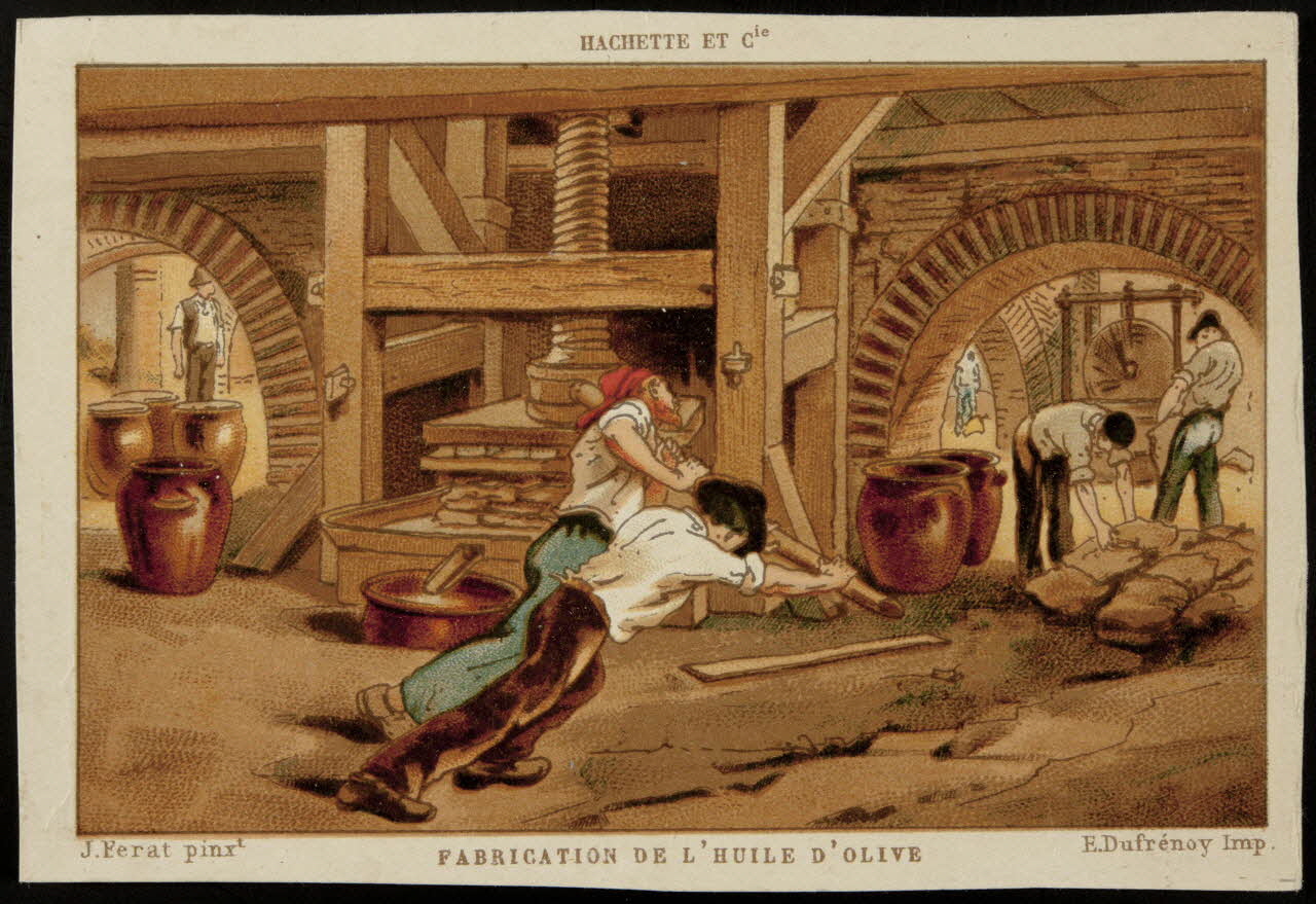 Ferat J. ; Hachette ; Dufrénoy E. carte réclame chromo Paris 1878-1914 1995.1.1386.4 Photo