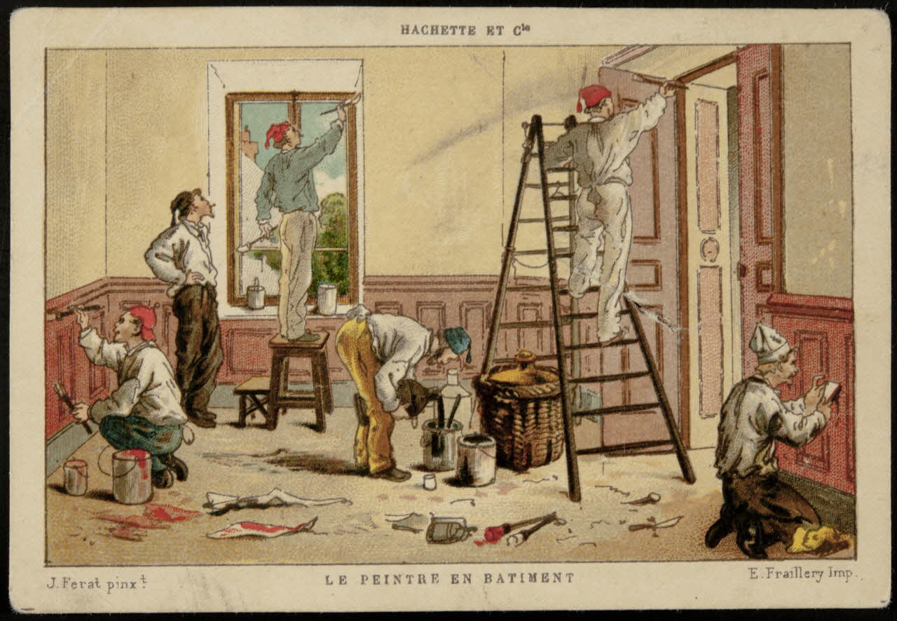 Ferat J. ; Hachette ; Fraillery E. carte réclame chromo Paris 1878-1914 1995.1.1386.7 Photo