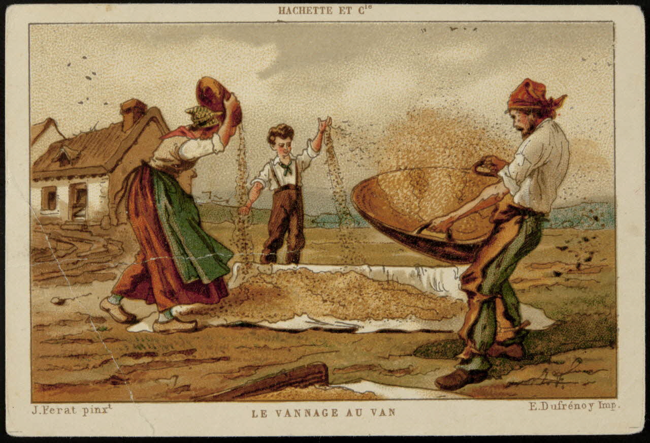 Ferat J. ; Hachette ; Fraillery E. carte réclame chromo Paris 1878-1914 1995.1.1386.9 Photo