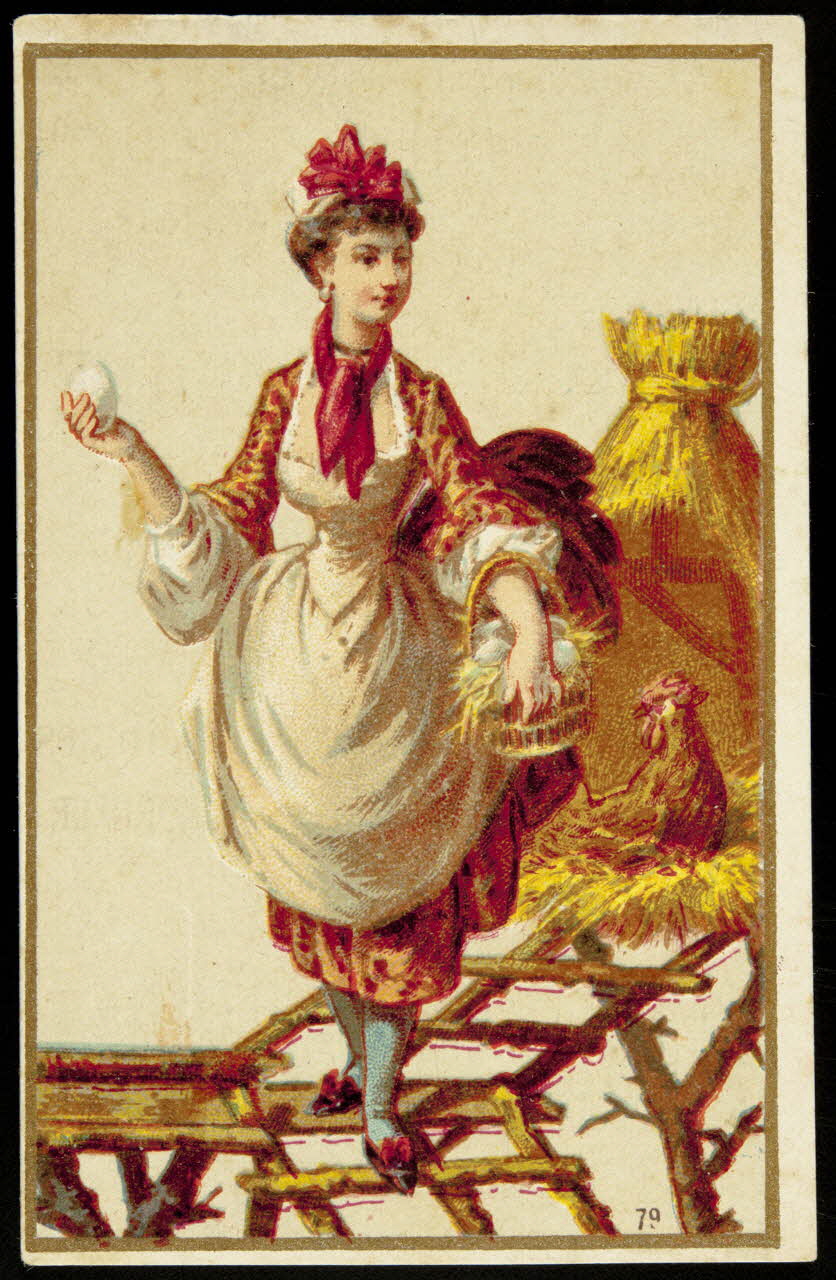 D. Hutinet ; Imprimerie Wallays, Nisse & Cie carte réclame chromo Roubaix 1884-1900 1995.1.1389.5 Photo