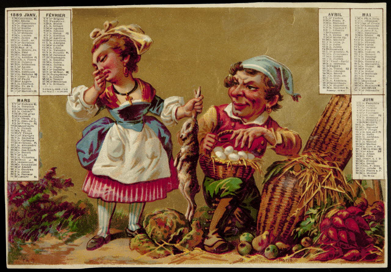 D. Hutinet carte réclame chromo Paris 1888 1995.1.1428.1 Photo