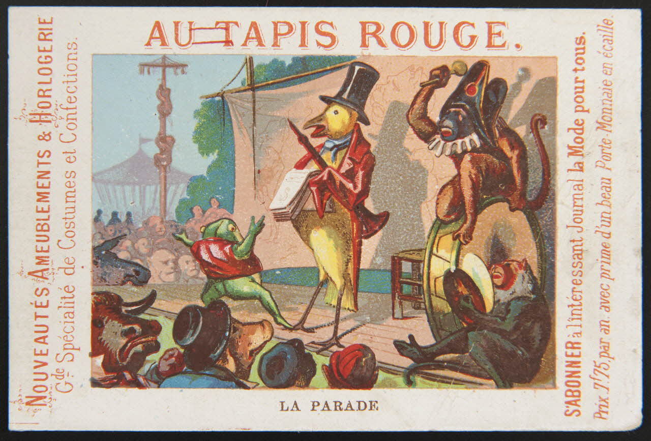 Clarey E. carte réclame chromo Paris 1878 1995.1.1511.13 Photo