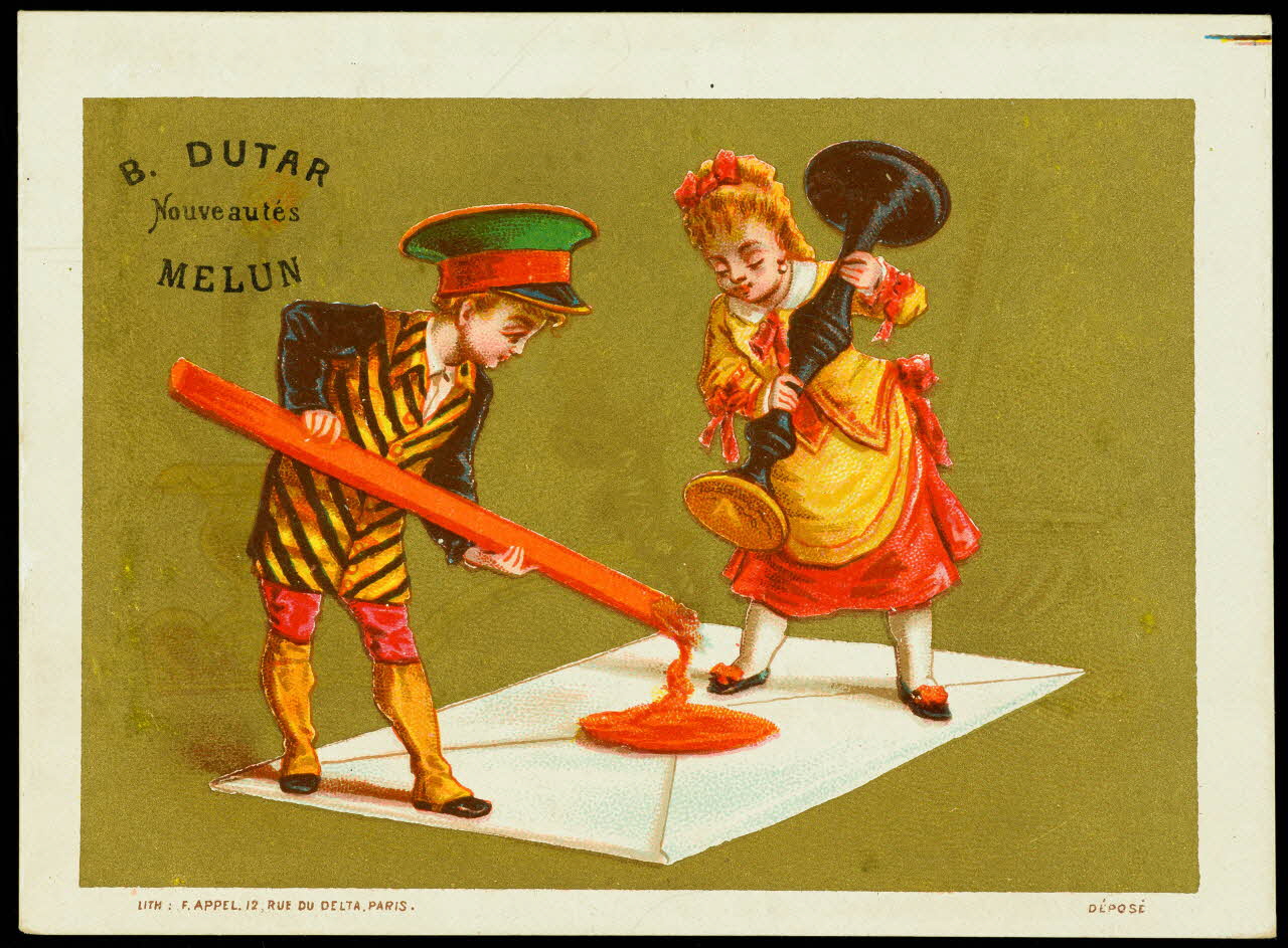 carte réclame chromo Paris 1878-1890 1995.1.1580.1 Photo