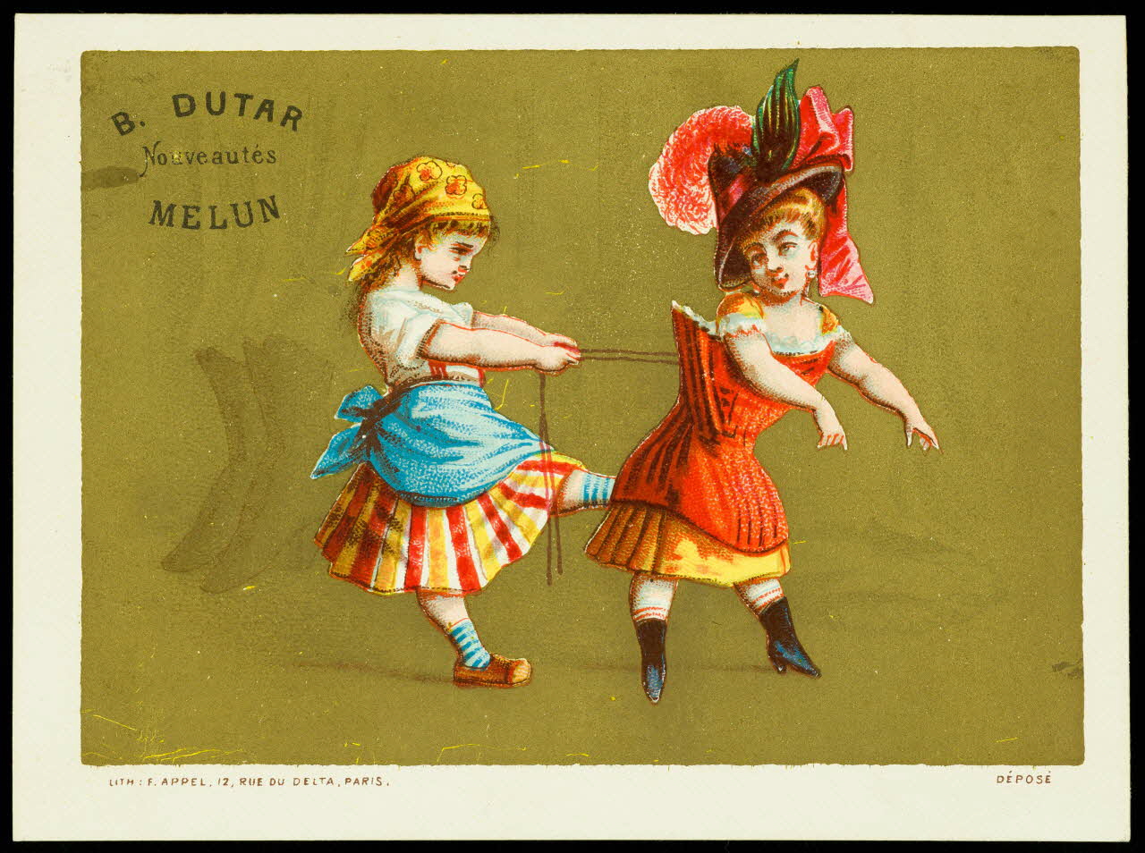 carte réclame chromo Paris 1878-1890 1995.1.1580.3 Photo