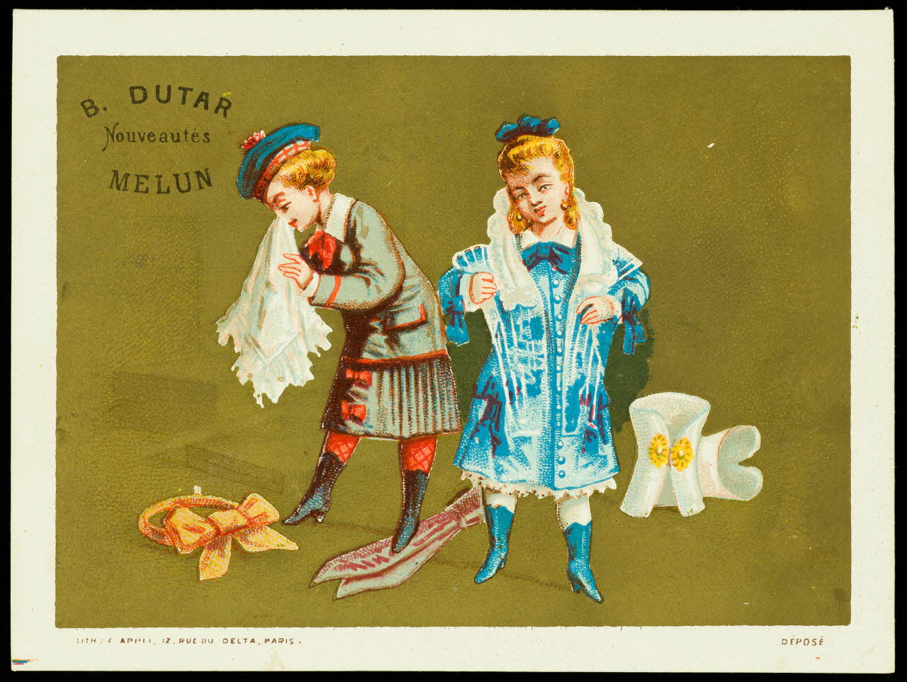 carte réclame chromo Paris 1878-1890 1995.1.1580.4 Photo