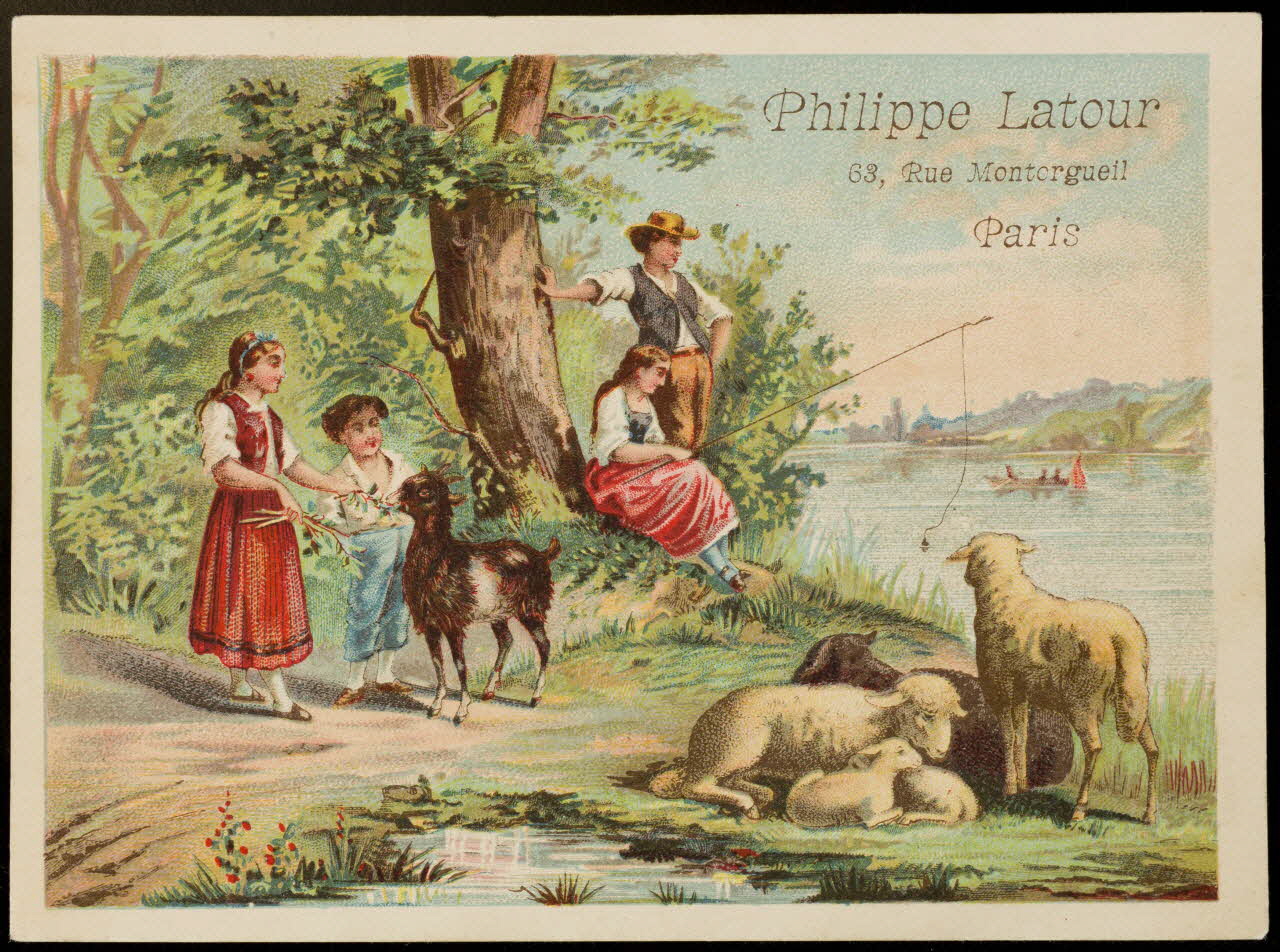 Parrot et Cie successeur carte réclame chromo Paris 1878-1890 1995.1.1610.1 Photo