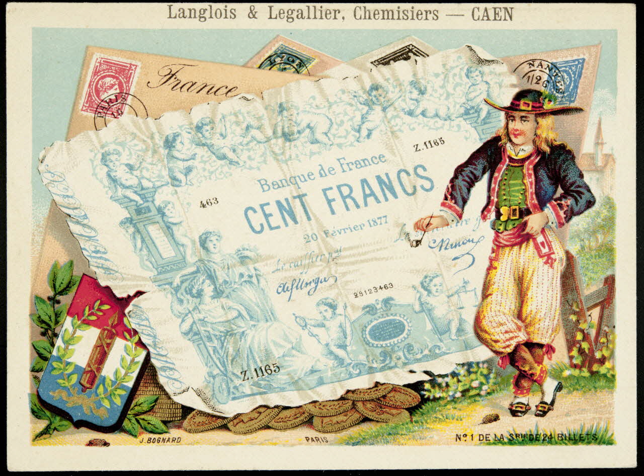 Bognard carte réclame chromo Paris 1876-1890 1995.1.1668.1 Photo