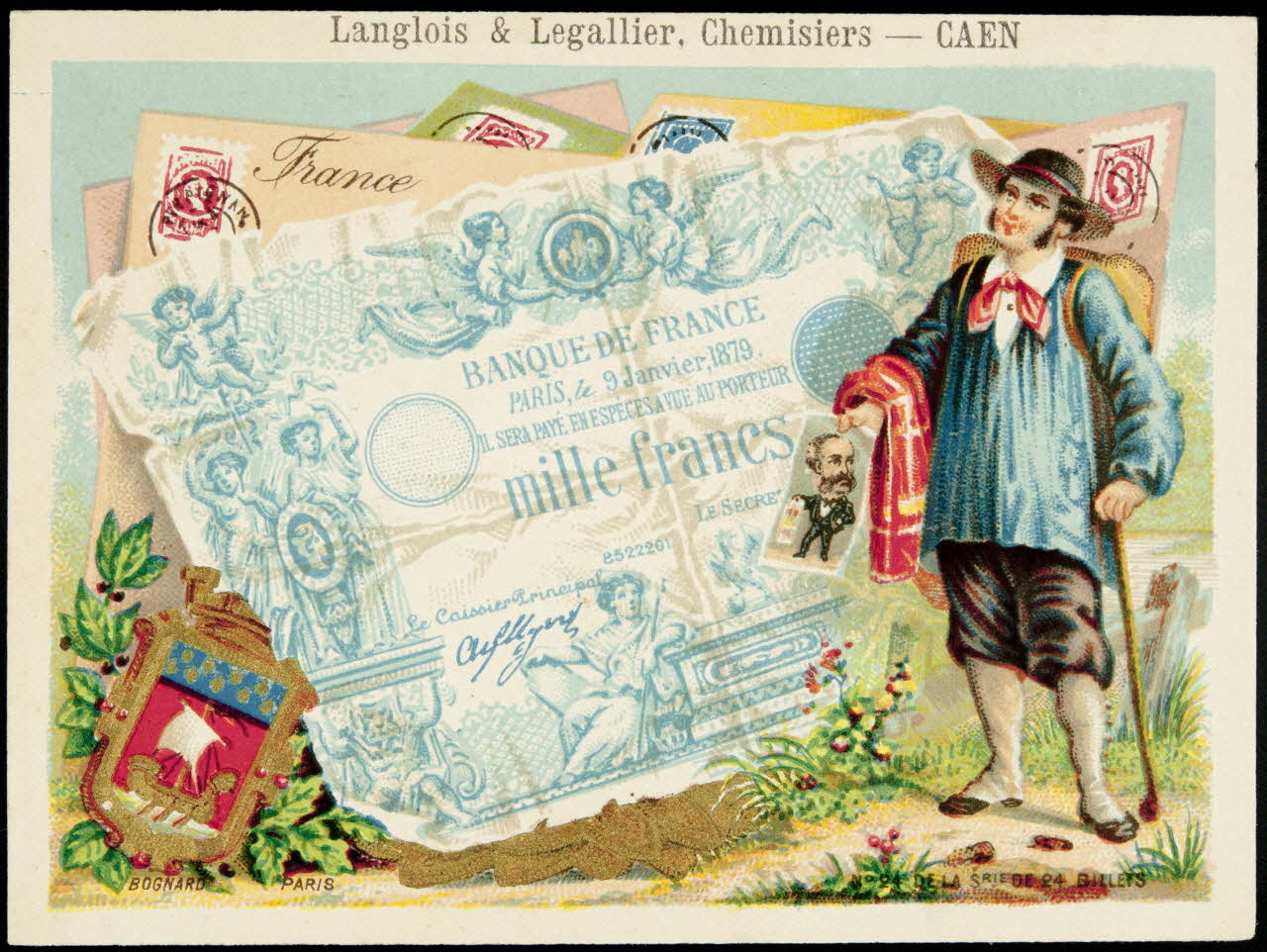 Bognard carte réclame chromo Paris 1876-1890 1995.1.1668.24 Photo