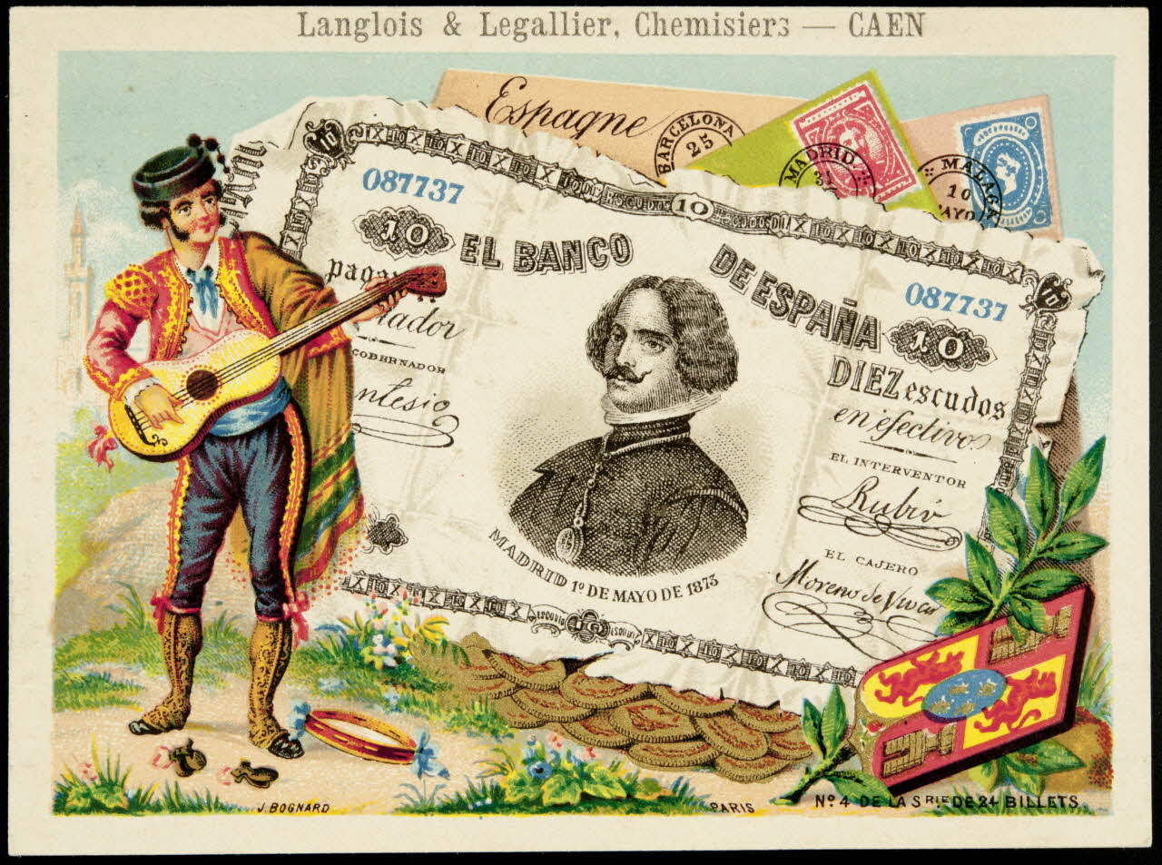 Bognard carte réclame chromo Paris 1876-1890 1995.1.1668.4 Photo