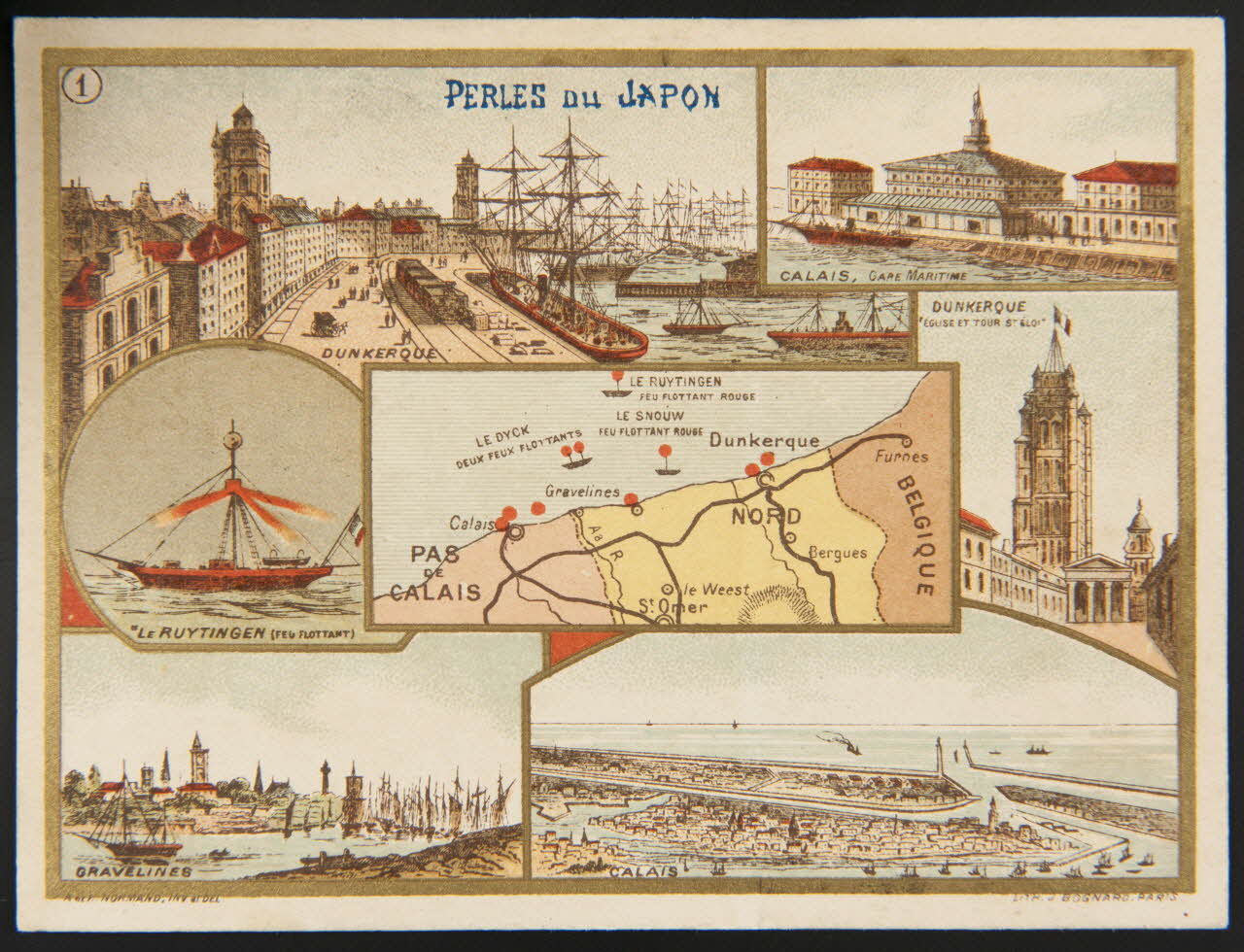 Normand A. ; Normand H. ; Bognard carte réclame chromo Paris 1876-1890 1995.1.1669.1 Photo