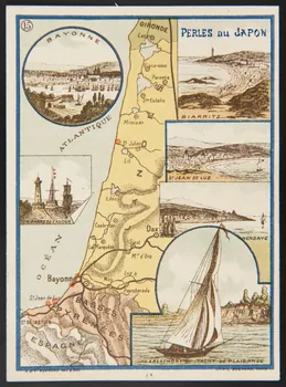 carte réclame LES COTES DE FRANCE  (15) DE L'ETANG DE CAZAU A LA FRONTIERE D'ESPAGNE 1995.1.1669.15 Photo