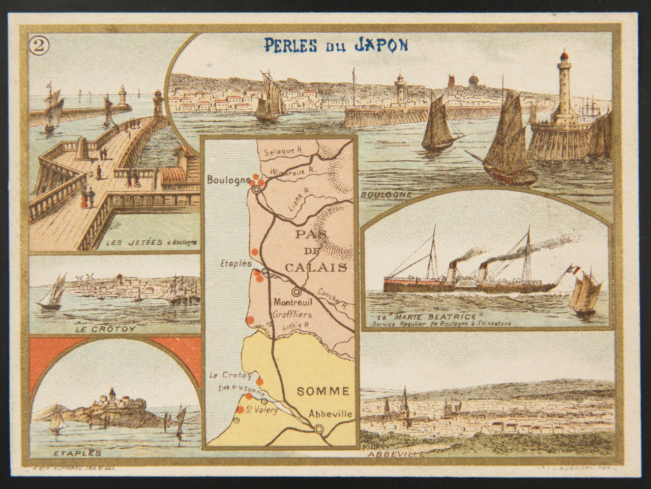 Normand A. ; Normand H. ; Bognard carte réclame chromo Paris 1876-1890 1995.1.1669.2 Photo