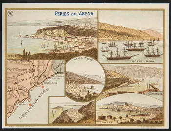 carte réclame LES COTES DE FRANCE  (20) DE CANNES A LA FRONTIERE D'ITALIE 1995.1.1669.20 Photo
