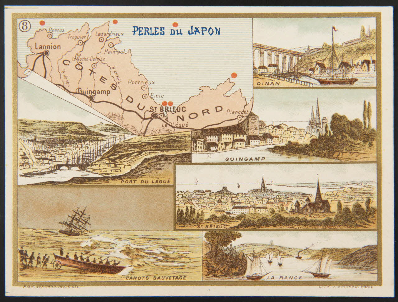 Normand A. ; Normand H. ; Bognard carte réclame chromo Paris 1876-1890 1995.1.1669.8 Photo