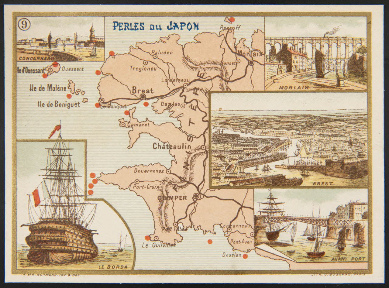 Normand A. ; Normand H. ; Bognard carte réclame chromo Paris 1876-1890 1995.1.1669.9 Photo