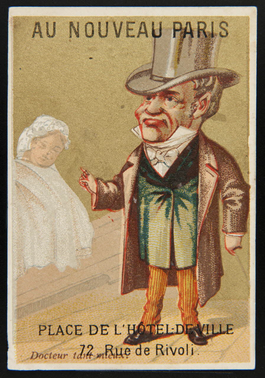 Mertens Léon ; Bonjour carte réclame chromo Bruxelles 1920 1995.1.1752.12 Photo